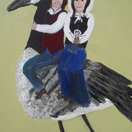 Gabriel and Evangeline on a Canadian Goose by Seaux-N-Seau Soileau