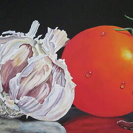 Garlic and tomato by Lillian Bell