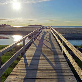Good Harbor Beach Footbridge Sunny Shadow by Toby McGuire