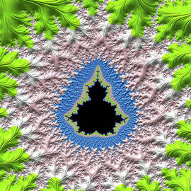 Greenery Rose Quartz and Serenity Fractal Art by Matthias Hauser