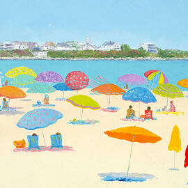 Hampton Beach Umbrellas by Jan Matson
