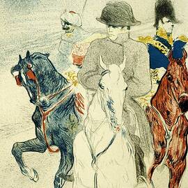 Henri Toulouse Lautrec - Three Horsemen - Vintage Poster