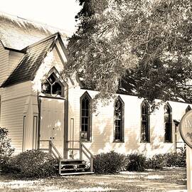 Historic Andrews Memorial Chapel Dunedin Florida Black And White 2 by Lisa Wooten