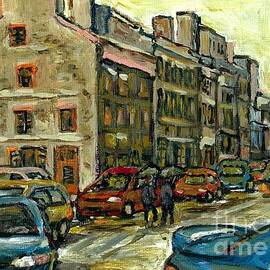 Small Format Paintings For Sale VIEUX MONTREAL Montreal Petits Formats A Vendre  by Carole Spandau