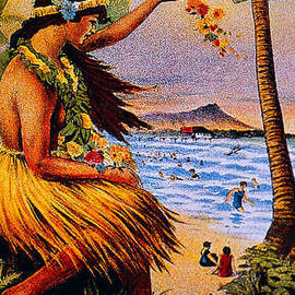 Hula Flower Girl 1915 by Hawaiian Legacy Archive - Printscapes
