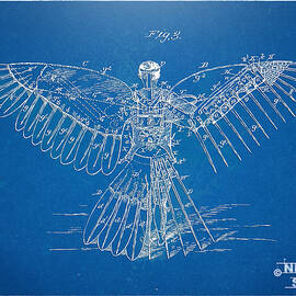 Icarus Human Flight Patent Artwork by Nikki Marie Smith