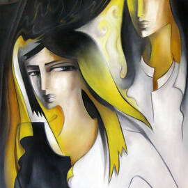 Yellow Figurative Art Painting