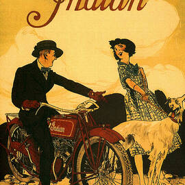 Indian Motorcycle Early 20th Century Ad by Big 88 Artworks