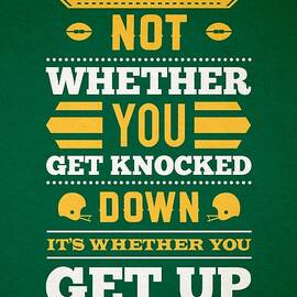 Its Not Whether You Get Knocked Down Its Whether You Get Up quotes poster by Lab No 4