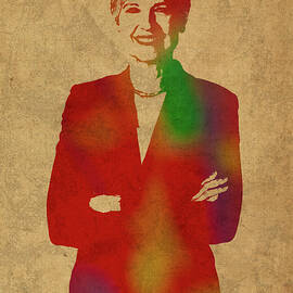 Jill Stein Green Party Political Figure Watercolor Portrait by Design Turnpike