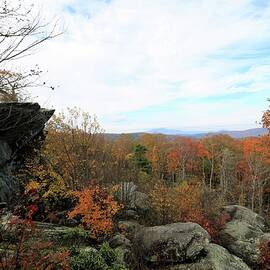 Jutting Raven Rocks in Autumn by M C Hood
