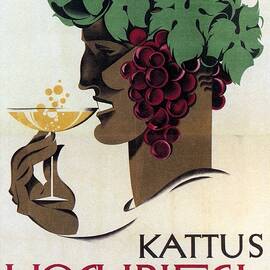Kattus Hochriegl Sekt - Vine Alcohol Poster - Vintage Advertising Poster by Studio Grafiikka