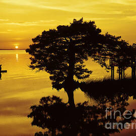 Kayaking At Sunset 2 OBX by Jeff Breiman