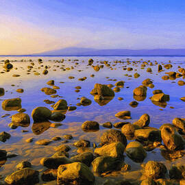 Lagoon Sunset on Molokai by Dominic Piperata