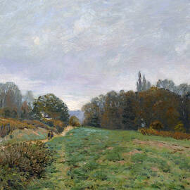 Landscape at Louveciennes by Alfred Sisley
