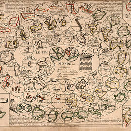 le jeu du monde - Board Game - Historical Map - Paris 1645 by Studio Grafiikka