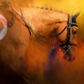 Leaving The Show Ring Equestrian Art by Jai Johnson