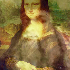 Leonardo and Mona Lisa by Jerome Stumphauzer