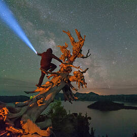 Light Guy at Crater Lake by Keith Marsh