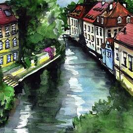 Little Venice in Prague Certovka Canal by Dora Hathazi Mendes
