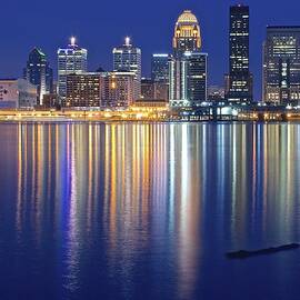 Louisville During Blue Hour by Frozen in Time Fine Art Photography