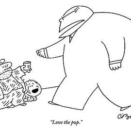 Love the pup by Charles Barsotti