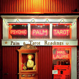 Madame Lauries Psychic Palm Tarot Fortune Be Told Closed For Holiday Please Use ATM circa 2016 by Wingsdomain Art and Photography