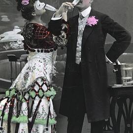 Man And Woman In Vintage Party Clothes by Gillham Studios