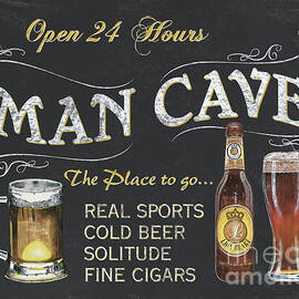 Man Cave Chalkboard Sign by Debbie DeWitt