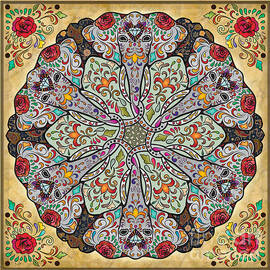 Mandala Elephants by Peter Awax