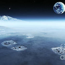 Mankind exploring space by Johan Swanepoel