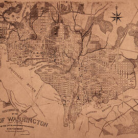 Map Of Washington 1802 by Andrew Fare