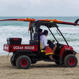 Miami Beach Florida Ocean Rescue Four Wheeler