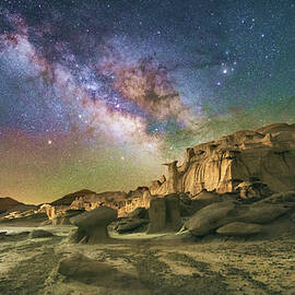 Milky Way and the Bisti Badlands by Marybeth Kiczenski
