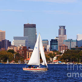 Minneapolis Skyline Lake Calhoun Sailing by Wayne Moran