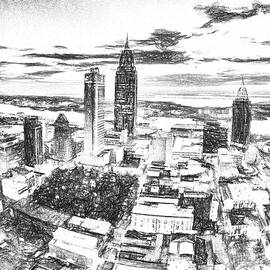 Mobile Alabama Sunrise Quick Sketch by Michael Thomas