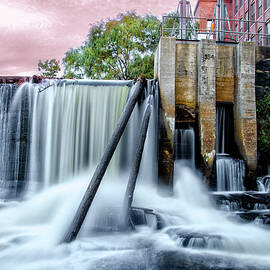 Mousam River Waterfall in Kennebunk Maine by Bill Cannon