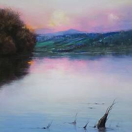 Muckross Lake at dusk by Roman Burgan