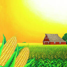 Corn Field Art Paint By Numbers - PBN Canvas
