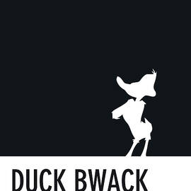 No03 My Minimal Color Code poster Daffy Duck by Chungkong Art