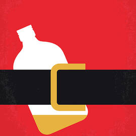 No702 My Bad Santa minimal movie poster by Chungkong Art