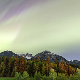 Northern Lights over Overlander Mountain