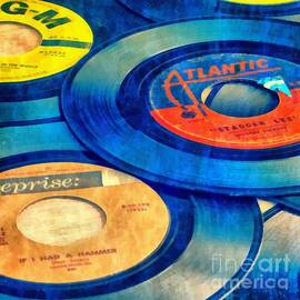 Old Time Rock and Roll 45s Vinyl by Edward Fielding
