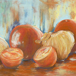 Onions and tomatoes by AnnaJo Vahle