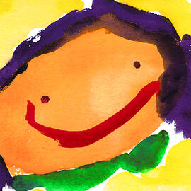 Orange Happy Face by Elyse Bobczynski Age Three