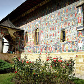 Painted walls at Sucevita Monastery by Camelia C