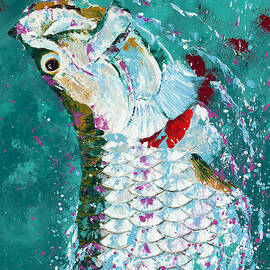 Pallet Knife Jumping Tarpon by Kevin Brant