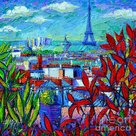PARIS ROOFTOPS - VIEW FROM PRINTEMPS TERRACE   by Mona Edulesco