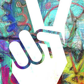 Peace Hand Sign 1  by Edward Fielding