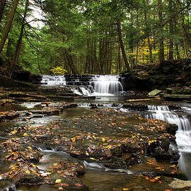 Peaceful Flowing Falls by Christina Rollo